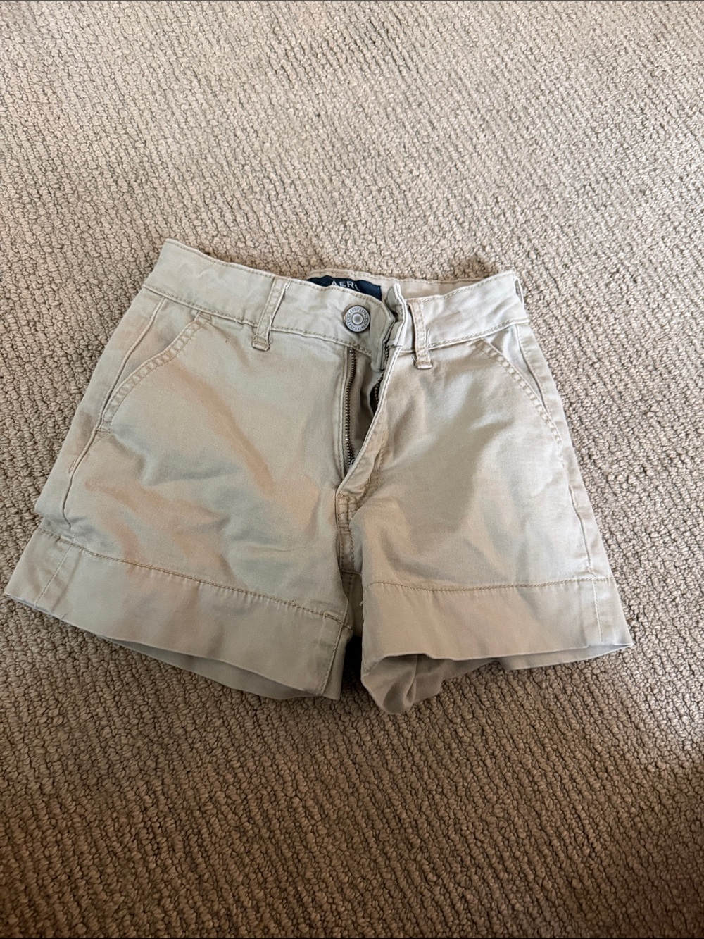 aerie Women's Chino Bermuda Shorts in Light Khaki